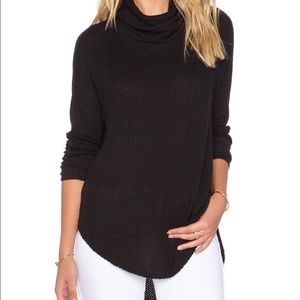 Free People WetheFree Kristina BLACK thermal top